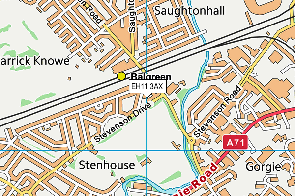 EH11 3AX map - OS VectorMap District (Ordnance Survey) EH11 3AX map - OS VectorMap District (Ordnance Survey)