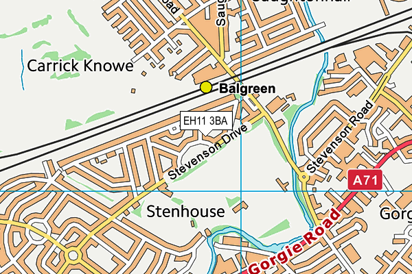EH11 3BA map - OS VectorMap District (Ordnance Survey) EH11 3BA map - OS VectorMap District (Ordnance Survey)