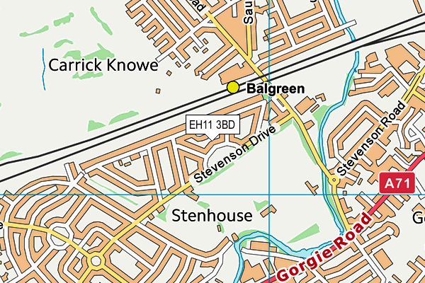 EH11 3BD map - OS VectorMap District (Ordnance Survey) EH11 3BD map - OS VectorMap District (Ordnance Survey)
