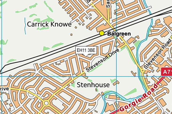 EH11 3BE map - OS VectorMap District (Ordnance Survey) EH11 3BE map - OS VectorMap District (Ordnance Survey)