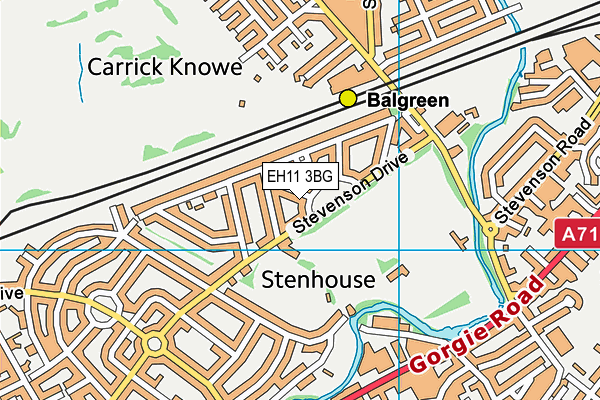 EH11 3BG map - OS VectorMap District (Ordnance Survey) EH11 3BG map - OS VectorMap District (Ordnance Survey)
