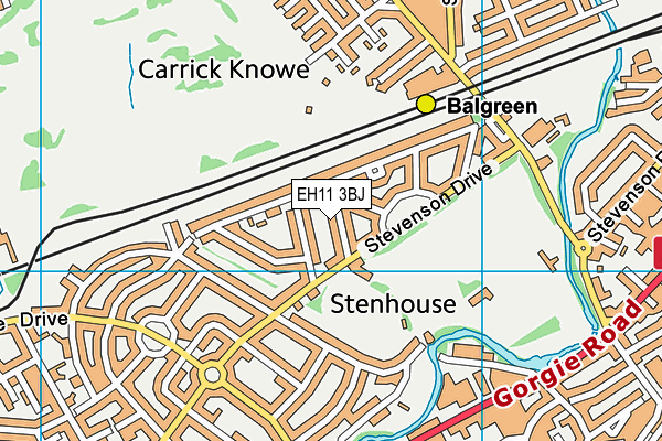 EH11 3BJ map - OS VectorMap District (Ordnance Survey) EH11 3BJ map - OS VectorMap District (Ordnance Survey)