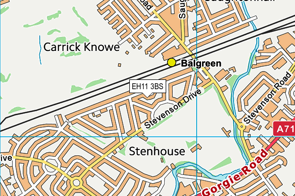 EH11 3BS map - OS VectorMap District (Ordnance Survey) EH11 3BS map - OS VectorMap District (Ordnance Survey)