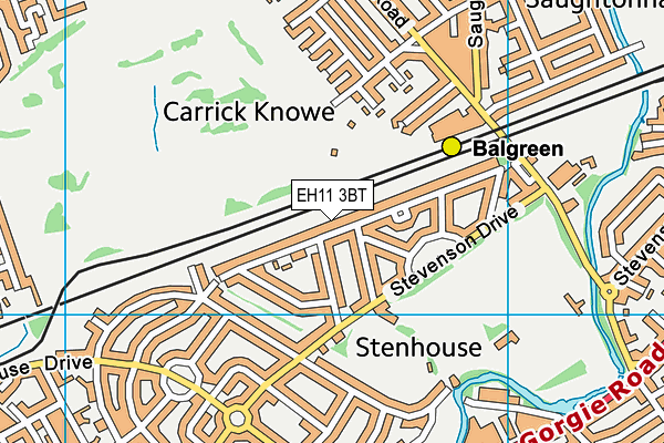 EH11 3BT map - OS VectorMap District (Ordnance Survey) EH11 3BT map - OS VectorMap District (Ordnance Survey)