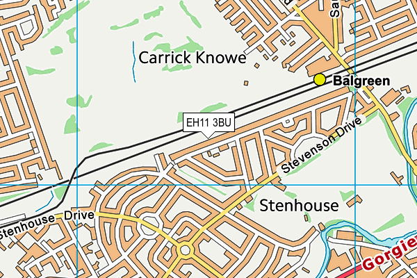 EH11 3BU map - OS VectorMap District (Ordnance Survey) EH11 3BU map - OS VectorMap District (Ordnance Survey)