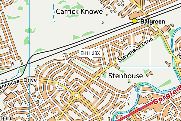 EH11 3BX map - OS VectorMap District (Ordnance Survey) EH11 3BX map - OS VectorMap District (Ordnance Survey)
