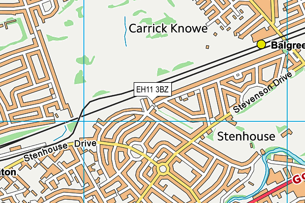 EH11 3BZ map - OS VectorMap District (Ordnance Survey) EH11 3BZ map - OS VectorMap District (Ordnance Survey)