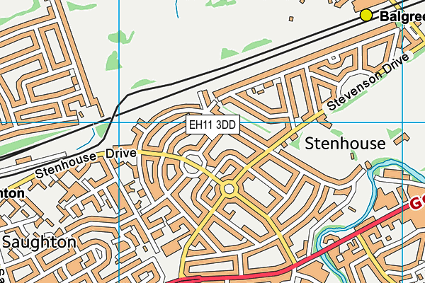 EH11 3DD map - OS VectorMap District (Ordnance Survey) EH11 3DD map - OS VectorMap District (Ordnance Survey)