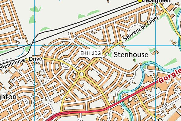 EH11 3DG map - OS VectorMap District (Ordnance Survey) EH11 3DG map - OS VectorMap District (Ordnance Survey)