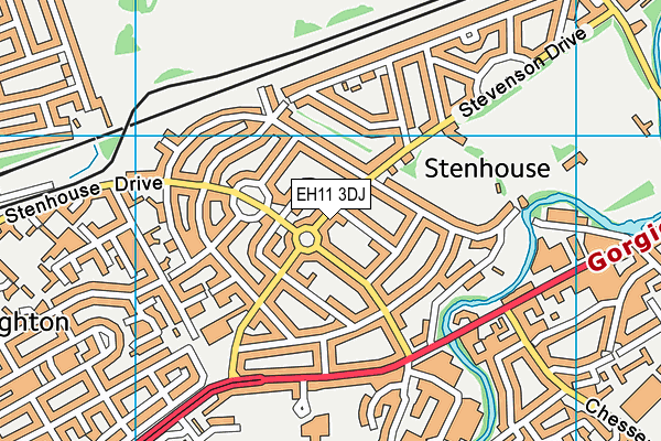 EH11 3DJ map - OS VectorMap District (Ordnance Survey) EH11 3DJ map - OS VectorMap District (Ordnance Survey)