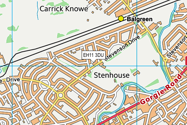 EH11 3DU map - OS VectorMap District (Ordnance Survey) EH11 3DU map - OS VectorMap District (Ordnance Survey)
