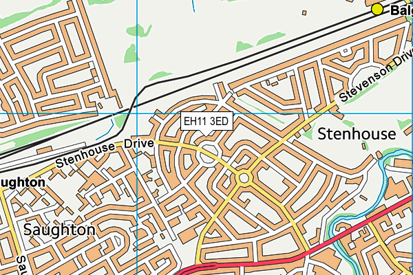 EH11 3ED map - OS VectorMap District (Ordnance Survey) EH11 3ED map - OS VectorMap District (Ordnance Survey)