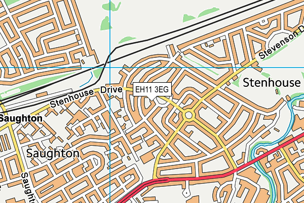 EH11 3EG map - OS VectorMap District (Ordnance Survey)