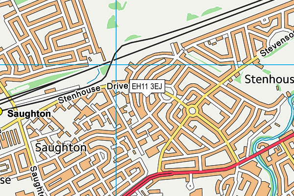 EH11 3EJ map - OS VectorMap District (Ordnance Survey) EH11 3EJ map - OS VectorMap District (Ordnance Survey)
