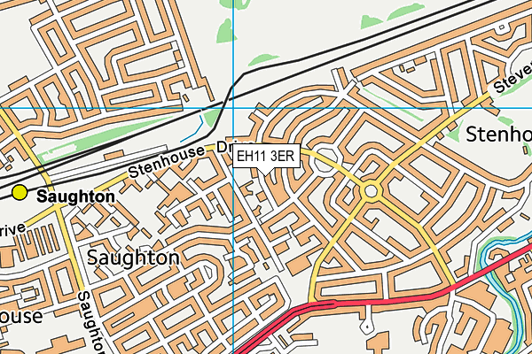 EH11 3ER map - OS VectorMap District (Ordnance Survey)