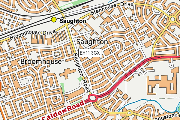 EH11 3GX map - OS VectorMap District (Ordnance Survey)