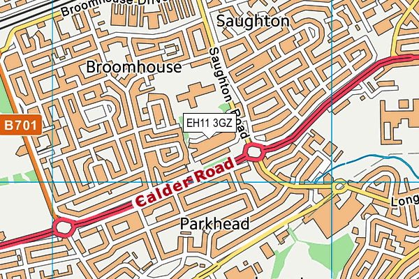 EH11 3GZ map - OS VectorMap District (Ordnance Survey)