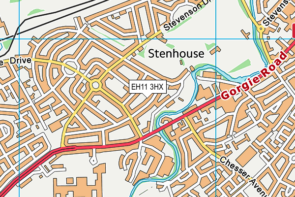 EH11 3HX map - OS VectorMap District (Ordnance Survey) EH11 3HX map - OS VectorMap District (Ordnance Survey)