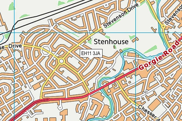 EH11 3JA map - OS VectorMap District (Ordnance Survey) EH11 3JA map - OS VectorMap District (Ordnance Survey)