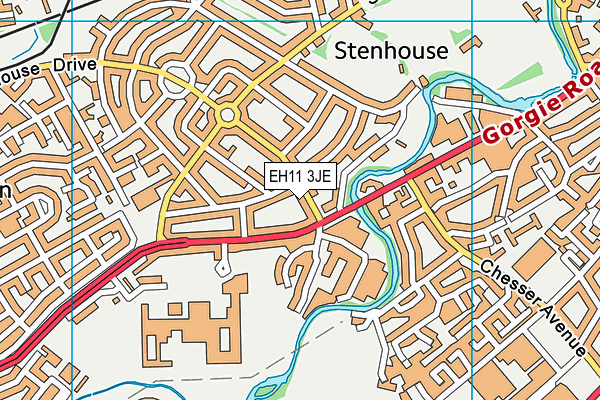 EH11 3JE map - OS VectorMap District (Ordnance Survey) EH11 3JE map - OS VectorMap District (Ordnance Survey)