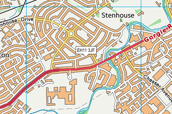 EH11 3JF map - OS VectorMap District (Ordnance Survey) EH11 3JF map - OS VectorMap District (Ordnance Survey)