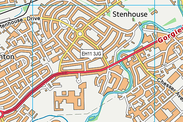 EH11 3JG map - OS VectorMap District (Ordnance Survey) EH11 3JG map - OS VectorMap District (Ordnance Survey)