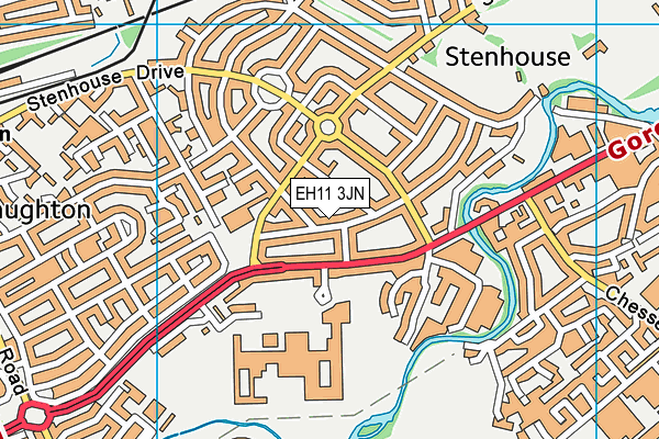 EH11 3JN map - OS VectorMap District (Ordnance Survey) EH11 3JN map - OS VectorMap District (Ordnance Survey)