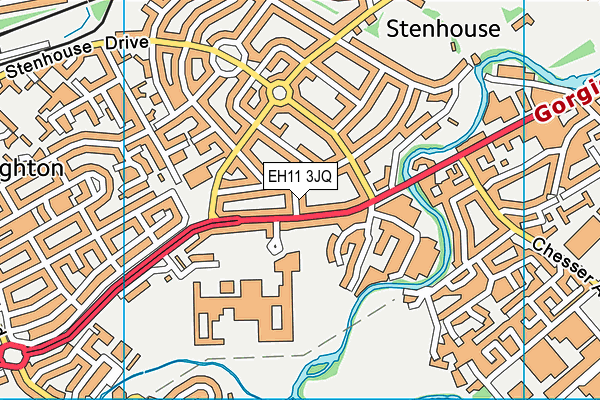 EH11 3JQ map - OS VectorMap District (Ordnance Survey) EH11 3JQ map - OS VectorMap District (Ordnance Survey)