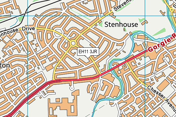EH11 3JR map - OS VectorMap District (Ordnance Survey) EH11 3JR map - OS VectorMap District (Ordnance Survey)