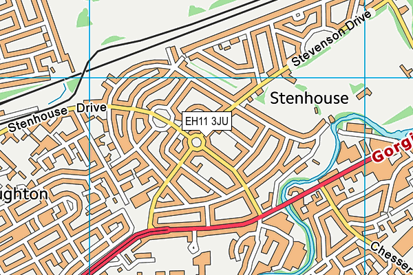 EH11 3JU map - OS VectorMap District (Ordnance Survey) EH11 3JU map - OS VectorMap District (Ordnance Survey)