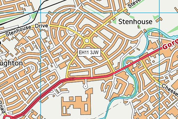 EH11 3JW map - OS VectorMap District (Ordnance Survey) EH11 3JW map - OS VectorMap District (Ordnance Survey)