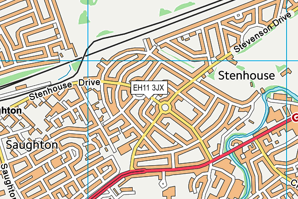EH11 3JX map - OS VectorMap District (Ordnance Survey) EH11 3JX map - OS VectorMap District (Ordnance Survey)