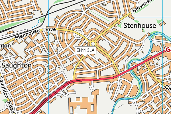 EH11 3LA map - OS VectorMap District (Ordnance Survey)