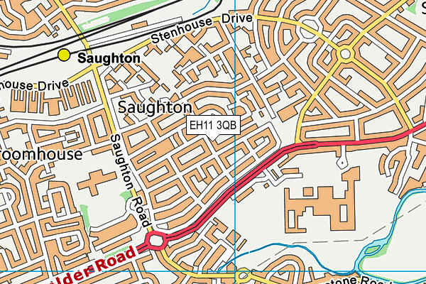 EH11 3QB map - OS VectorMap District (Ordnance Survey) EH11 3QB map - OS VectorMap District (Ordnance Survey)