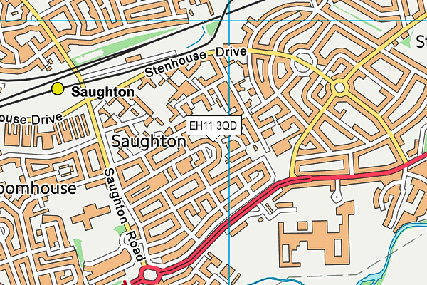 EH11 3QD map - OS VectorMap District (Ordnance Survey) EH11 3QD map - OS VectorMap District (Ordnance Survey)