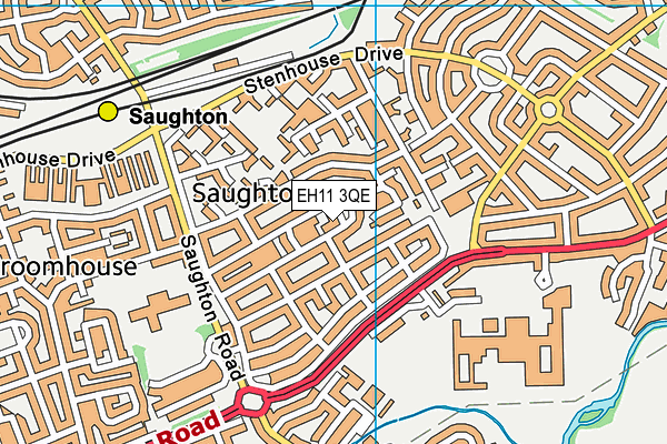 EH11 3QE map - OS VectorMap District (Ordnance Survey) EH11 3QE map - OS VectorMap District (Ordnance Survey)