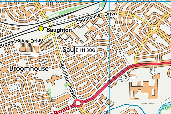 EH11 3QG map - OS VectorMap District (Ordnance Survey) EH11 3QG map - OS VectorMap District (Ordnance Survey)