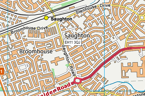 EH11 3QJ map - OS VectorMap District (Ordnance Survey) EH11 3QJ map - OS VectorMap District (Ordnance Survey)