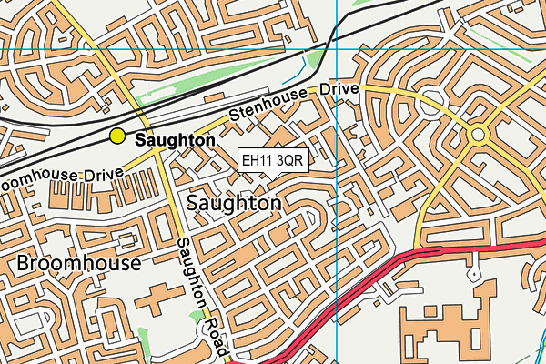 EH11 3QR map - OS VectorMap District (Ordnance Survey) EH11 3QR map - OS VectorMap District (Ordnance Survey)