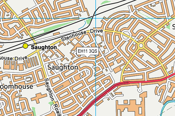 EH11 3QS map - OS VectorMap District (Ordnance Survey) EH11 3QS map - OS VectorMap District (Ordnance Survey)