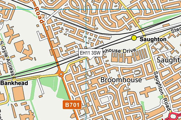EH11 3SW map - OS VectorMap District (Ordnance Survey)