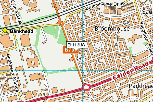 EH11 3UW map - OS VectorMap District (Ordnance Survey) EH11 3UW map - OS VectorMap District (Ordnance Survey)