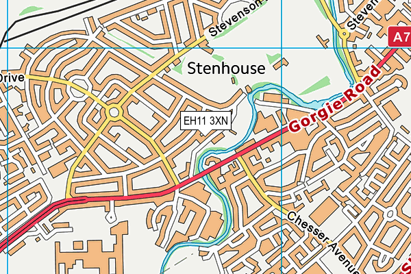 EH11 3XN map - OS VectorMap District (Ordnance Survey) EH11 3XN map - OS VectorMap District (Ordnance Survey)