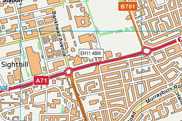 EH11 4BW map - OS VectorMap District (Ordnance Survey) EH11 4BW map - OS VectorMap District (Ordnance Survey)