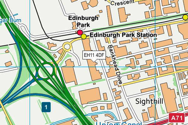 EH11 4DF map - OS VectorMap District (Ordnance Survey) EH11 4DF map - OS VectorMap District (Ordnance Survey)