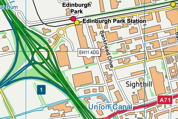 EH11 4DG map - OS VectorMap District (Ordnance Survey) EH11 4DG map - OS VectorMap District (Ordnance Survey)