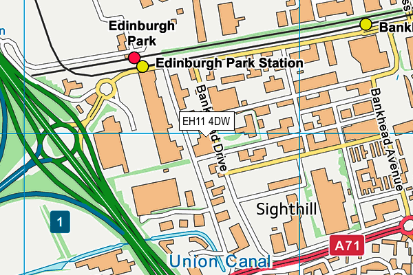 EH11 4DW map - OS VectorMap District (Ordnance Survey) EH11 4DW map - OS VectorMap District (Ordnance Survey)