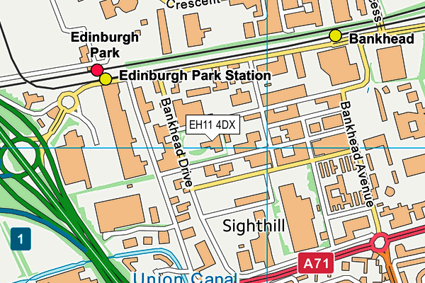EH11 4DX map - OS VectorMap District (Ordnance Survey) EH11 4DX map - OS VectorMap District (Ordnance Survey)