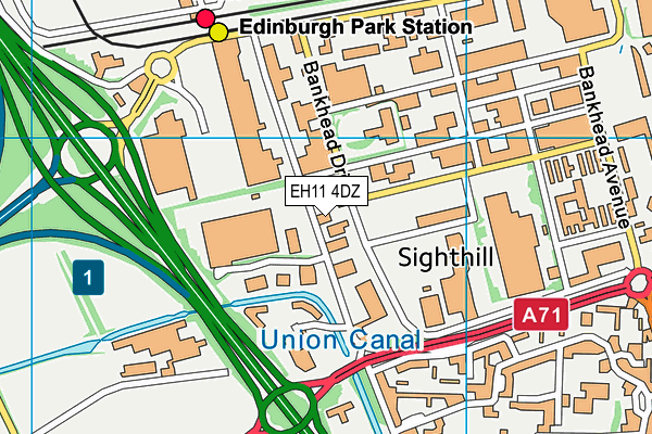 EH11 4DZ map - OS VectorMap District (Ordnance Survey) EH11 4DZ map - OS VectorMap District (Ordnance Survey)