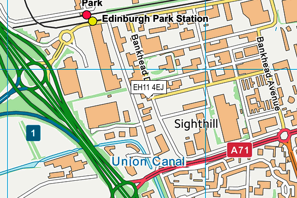 EH11 4EJ map - OS VectorMap District (Ordnance Survey) EH11 4EJ map - OS VectorMap District (Ordnance Survey)